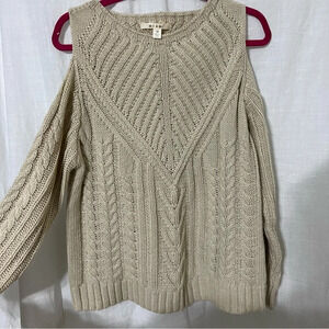 Women's Miami Cold Shoulder Chunky Cable Knit Sweater